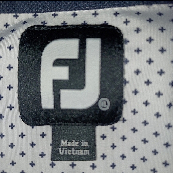 FootJoy White Polka Dot Golf Polo Shirt - Picture 5 of 6